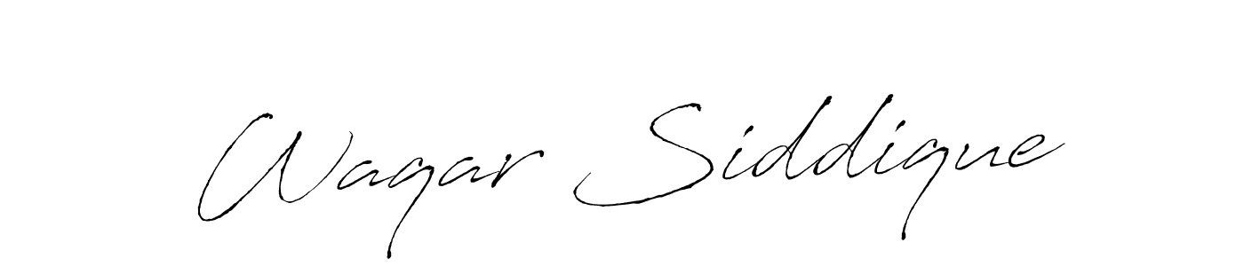 Design your own signature with our free online signature maker. With this signature software, you can create a handwritten (Antro_Vectra) signature for name Waqar Siddique. Waqar Siddique signature style 6 images and pictures png