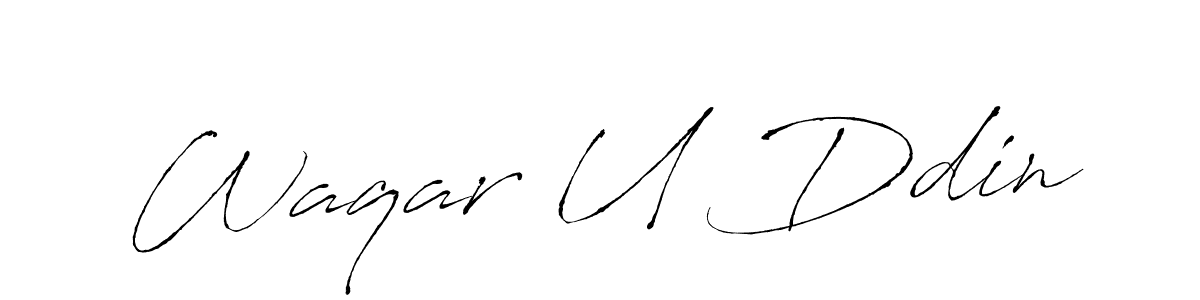 Design your own signature with our free online signature maker. With this signature software, you can create a handwritten (Antro_Vectra) signature for name Waqar U Ddin. Waqar U Ddin signature style 6 images and pictures png
