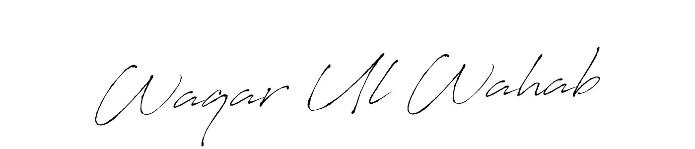 Use a signature maker to create a handwritten signature online. With this signature software, you can design (Antro_Vectra) your own signature for name Waqar Ul Wahab. Waqar Ul Wahab signature style 6 images and pictures png