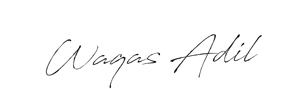 Use a signature maker to create a handwritten signature online. With this signature software, you can design (Antro_Vectra) your own signature for name Waqas Adil. Waqas Adil signature style 6 images and pictures png