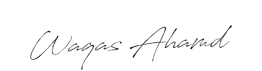 How to make Waqas Ahamd signature? Antro_Vectra is a professional autograph style. Create handwritten signature for Waqas Ahamd name. Waqas Ahamd signature style 6 images and pictures png