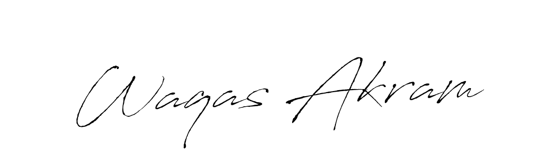Make a beautiful signature design for name Waqas Akram. With this signature (Antro_Vectra) style, you can create a handwritten signature for free. Waqas Akram signature style 6 images and pictures png