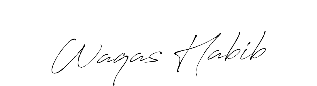 Use a signature maker to create a handwritten signature online. With this signature software, you can design (Antro_Vectra) your own signature for name Waqas Habib. Waqas Habib signature style 6 images and pictures png