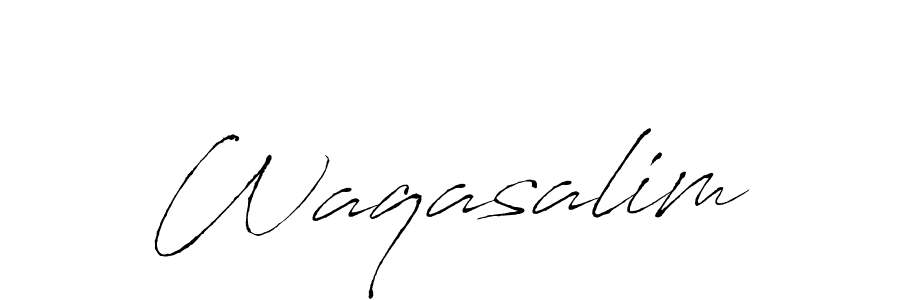 How to make Waqasalim signature? Antro_Vectra is a professional autograph style. Create handwritten signature for Waqasalim name. Waqasalim signature style 6 images and pictures png