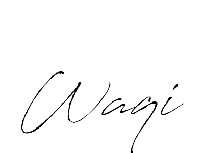 You should practise on your own different ways (Antro_Vectra) to write your name (Waqi) in signature. don't let someone else do it for you. Waqi signature style 6 images and pictures png
