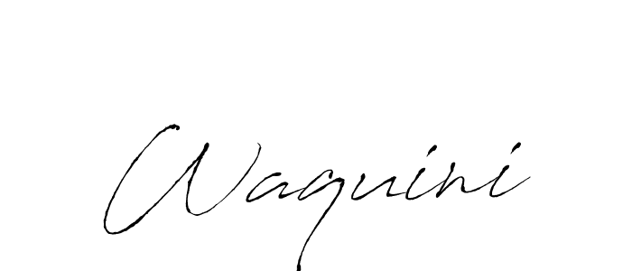 Create a beautiful signature design for name Waquini. With this signature (Antro_Vectra) fonts, you can make a handwritten signature for free. Waquini signature style 6 images and pictures png