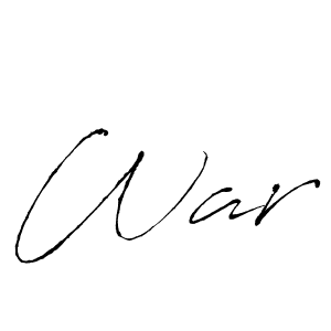 Use a signature maker to create a handwritten signature online. With this signature software, you can design (Antro_Vectra) your own signature for name War. War signature style 6 images and pictures png