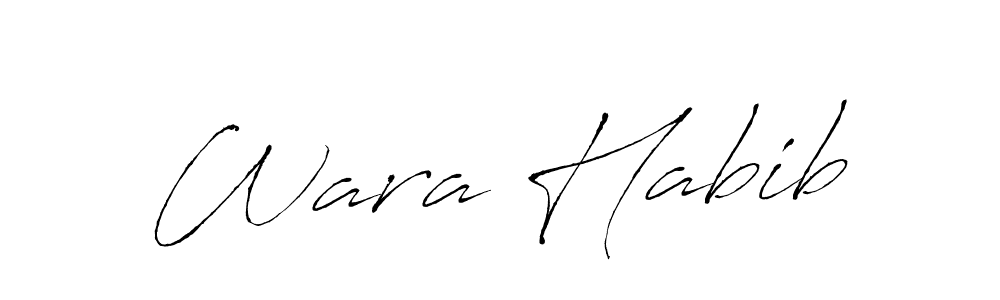 The best way (Antro_Vectra) to make a short signature is to pick only two or three words in your name. The name Wara Habib include a total of six letters. For converting this name. Wara Habib signature style 6 images and pictures png