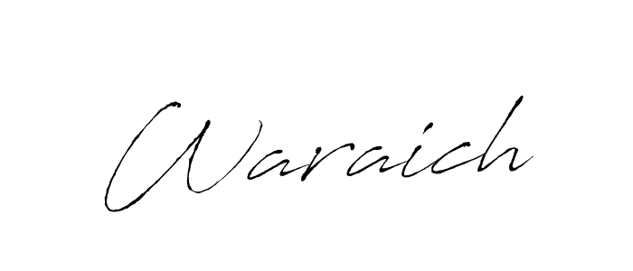 How to make Waraich signature? Antro_Vectra is a professional autograph style. Create handwritten signature for Waraich name. Waraich signature style 6 images and pictures png