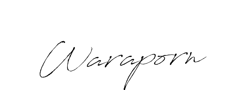 Design your own signature with our free online signature maker. With this signature software, you can create a handwritten (Antro_Vectra) signature for name Waraporn. Waraporn signature style 6 images and pictures png