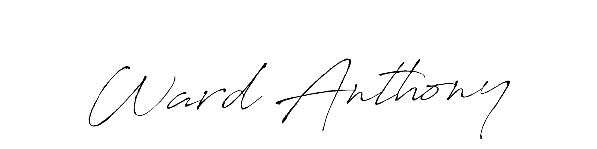 How to make Ward Anthony name signature. Use Antro_Vectra style for creating short signs online. This is the latest handwritten sign. Ward Anthony signature style 6 images and pictures png