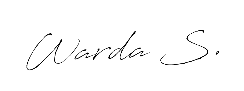 Design your own signature with our free online signature maker. With this signature software, you can create a handwritten (Antro_Vectra) signature for name Warda S.. Warda S. signature style 6 images and pictures png