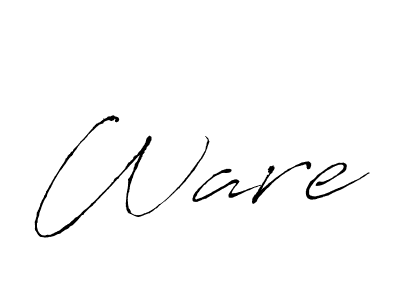 Make a beautiful signature design for name Ware. With this signature (Antro_Vectra) style, you can create a handwritten signature for free. Ware signature style 6 images and pictures png