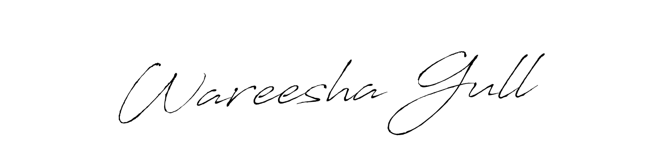 Wareesha Gull stylish signature style. Best Handwritten Sign (Antro_Vectra) for my name. Handwritten Signature Collection Ideas for my name Wareesha Gull. Wareesha Gull signature style 6 images and pictures png