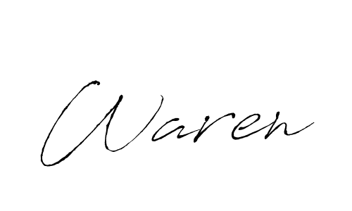 Design your own signature with our free online signature maker. With this signature software, you can create a handwritten (Antro_Vectra) signature for name Waren. Waren signature style 6 images and pictures png