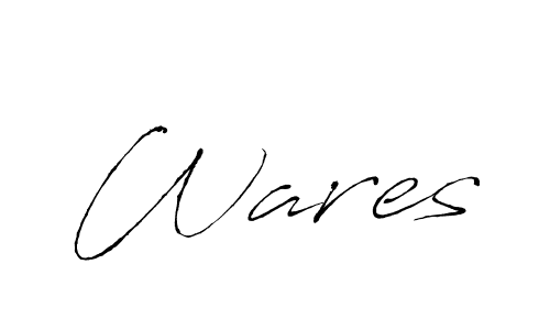 Use a signature maker to create a handwritten signature online. With this signature software, you can design (Antro_Vectra) your own signature for name Wares. Wares signature style 6 images and pictures png