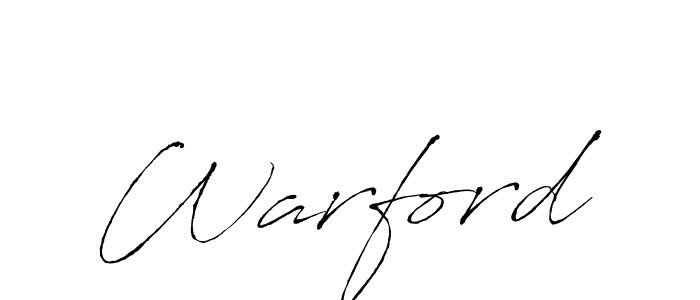 Use a signature maker to create a handwritten signature online. With this signature software, you can design (Antro_Vectra) your own signature for name Warford. Warford signature style 6 images and pictures png