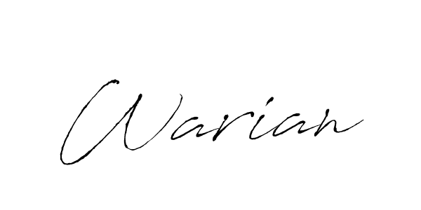 Antro_Vectra is a professional signature style that is perfect for those who want to add a touch of class to their signature. It is also a great choice for those who want to make their signature more unique. Get Warian name to fancy signature for free. Warian signature style 6 images and pictures png