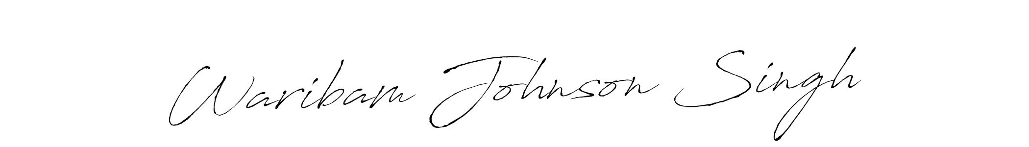 The best way (Antro_Vectra) to make a short signature is to pick only two or three words in your name. The name Waribam Johnson Singh include a total of six letters. For converting this name. Waribam Johnson Singh signature style 6 images and pictures png