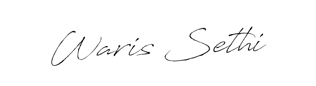 Create a beautiful signature design for name Waris Sethi. With this signature (Antro_Vectra) fonts, you can make a handwritten signature for free. Waris Sethi signature style 6 images and pictures png