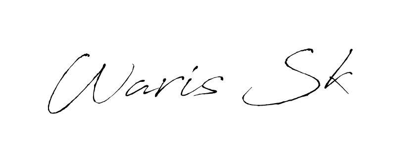 How to make Waris Sk signature? Antro_Vectra is a professional autograph style. Create handwritten signature for Waris Sk name. Waris Sk signature style 6 images and pictures png