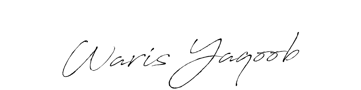 Design your own signature with our free online signature maker. With this signature software, you can create a handwritten (Antro_Vectra) signature for name Waris Yaqoob. Waris Yaqoob signature style 6 images and pictures png