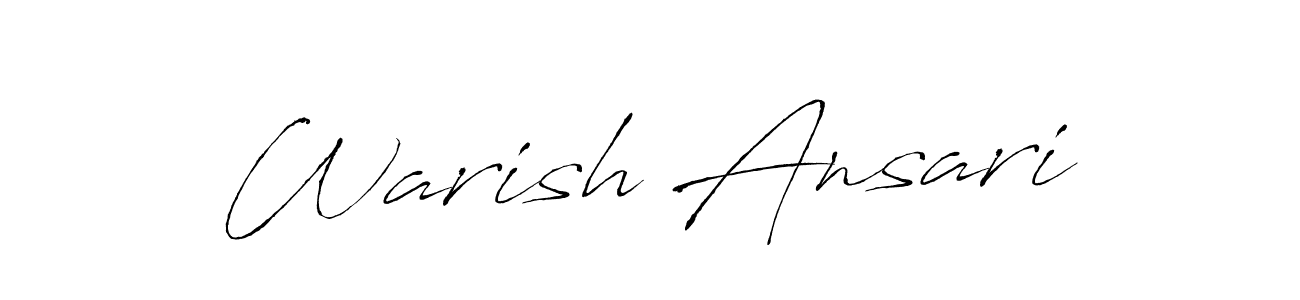 if you are searching for the best signature style for your name Warish Ansari. so please give up your signature search. here we have designed multiple signature styles  using Antro_Vectra. Warish Ansari signature style 6 images and pictures png