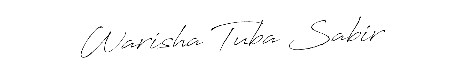 Make a beautiful signature design for name Warisha Tuba Sabir. With this signature (Antro_Vectra) style, you can create a handwritten signature for free. Warisha Tuba Sabir signature style 6 images and pictures png