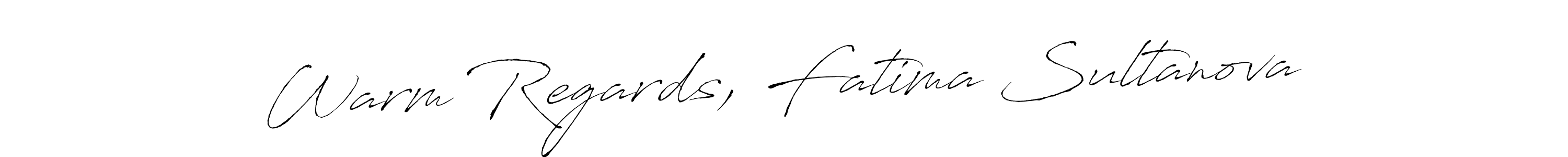 You can use this online signature creator to create a handwritten signature for the name Warm Regards, Fatima Sultanova. This is the best online autograph maker. Warm Regards, Fatima Sultanova signature style 6 images and pictures png