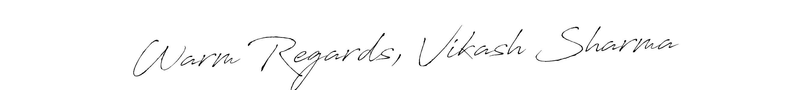 Also we have Warm Regards, Vikash Sharma name is the best signature style. Create professional handwritten signature collection using Antro_Vectra autograph style. Warm Regards, Vikash Sharma signature style 6 images and pictures png