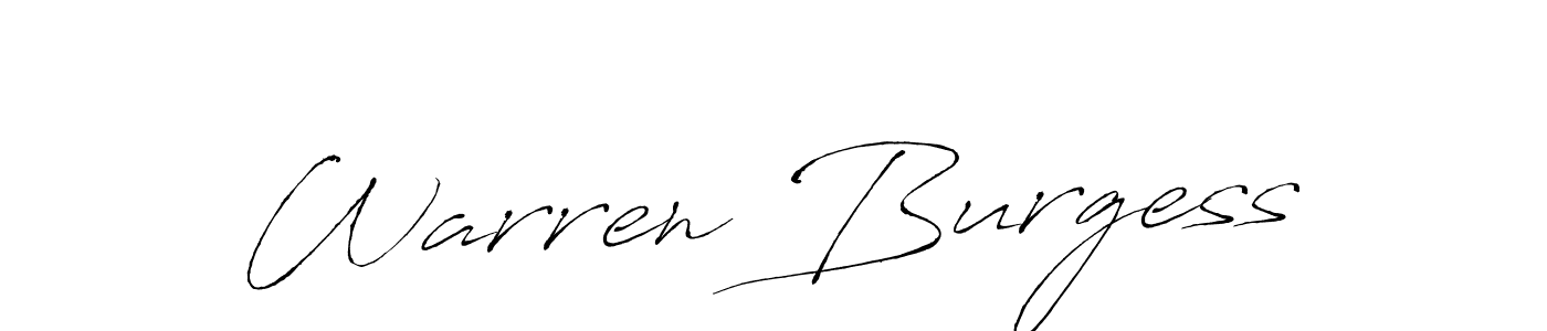 How to make Warren Burgess name signature. Use Antro_Vectra style for creating short signs online. This is the latest handwritten sign. Warren Burgess signature style 6 images and pictures png