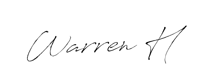 Create a beautiful signature design for name Warren H. With this signature (Antro_Vectra) fonts, you can make a handwritten signature for free. Warren H signature style 6 images and pictures png