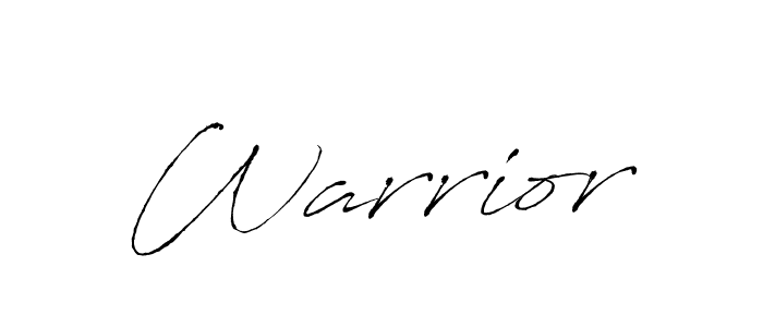 Design your own signature with our free online signature maker. With this signature software, you can create a handwritten (Antro_Vectra) signature for name Warrior. Warrior signature style 6 images and pictures png