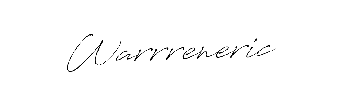 Create a beautiful signature design for name Warrreneric. With this signature (Antro_Vectra) fonts, you can make a handwritten signature for free. Warrreneric signature style 6 images and pictures png