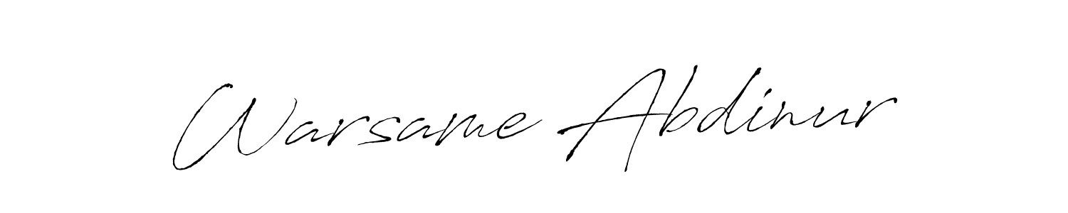 Make a beautiful signature design for name Warsame Abdinur. Use this online signature maker to create a handwritten signature for free. Warsame Abdinur signature style 6 images and pictures png