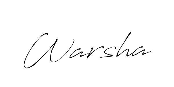 Antro_Vectra is a professional signature style that is perfect for those who want to add a touch of class to their signature. It is also a great choice for those who want to make their signature more unique. Get Warsha name to fancy signature for free. Warsha signature style 6 images and pictures png