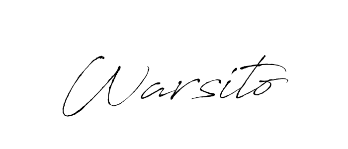 Design your own signature with our free online signature maker. With this signature software, you can create a handwritten (Antro_Vectra) signature for name Warsito. Warsito signature style 6 images and pictures png