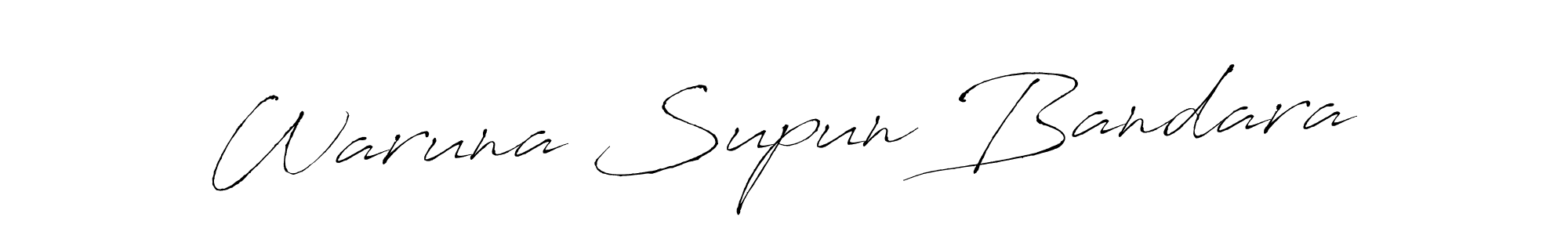 Design your own signature with our free online signature maker. With this signature software, you can create a handwritten (Antro_Vectra) signature for name Waruna Supun Bandara. Waruna Supun Bandara signature style 6 images and pictures png