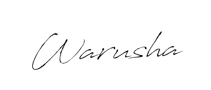 Use a signature maker to create a handwritten signature online. With this signature software, you can design (Antro_Vectra) your own signature for name Warusha. Warusha signature style 6 images and pictures png