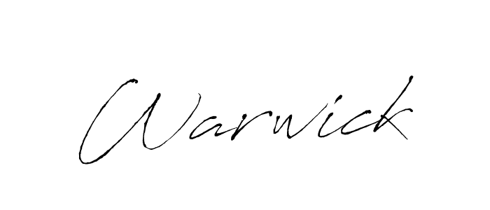 Warwick stylish signature style. Best Handwritten Sign (Antro_Vectra) for my name. Handwritten Signature Collection Ideas for my name Warwick. Warwick signature style 6 images and pictures png