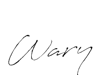 Make a beautiful signature design for name Wary. With this signature (Antro_Vectra) style, you can create a handwritten signature for free. Wary signature style 6 images and pictures png