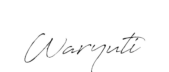Also You can easily find your signature by using the search form. We will create Waryuti name handwritten signature images for you free of cost using Antro_Vectra sign style. Waryuti signature style 6 images and pictures png