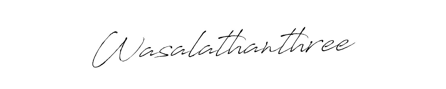 Antro_Vectra is a professional signature style that is perfect for those who want to add a touch of class to their signature. It is also a great choice for those who want to make their signature more unique. Get Wasalathanthree name to fancy signature for free. Wasalathanthree signature style 6 images and pictures png