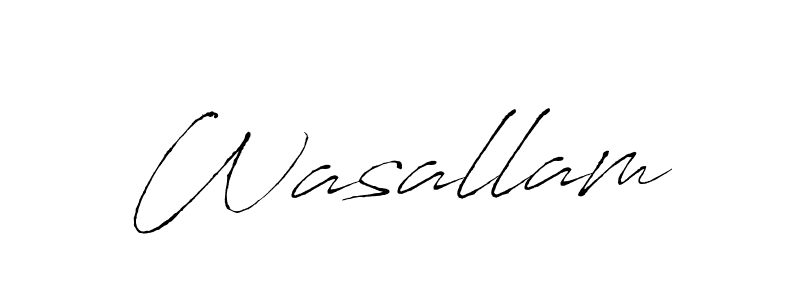 How to make Wasallam signature? Antro_Vectra is a professional autograph style. Create handwritten signature for Wasallam name. Wasallam signature style 6 images and pictures png