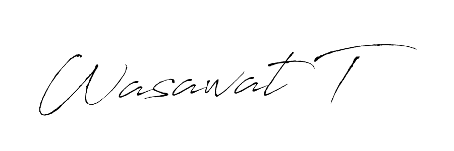 The best way (Antro_Vectra) to make a short signature is to pick only two or three words in your name. The name Wasawat T include a total of six letters. For converting this name. Wasawat T signature style 6 images and pictures png