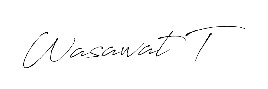 Create a beautiful signature design for name Wasawat T. With this signature (Antro_Vectra) fonts, you can make a handwritten signature for free. Wasawat T signature style 6 images and pictures png