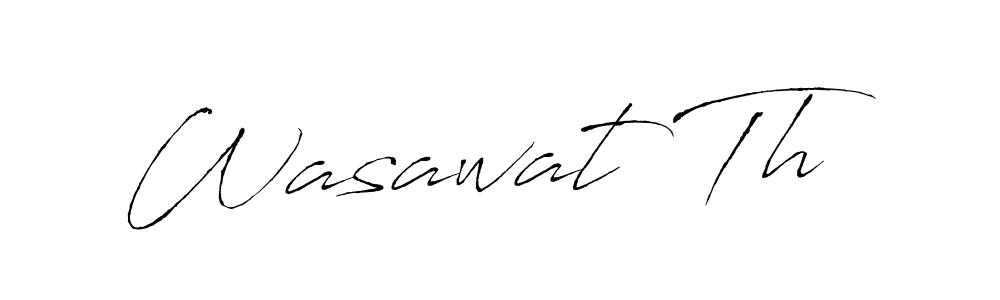 The best way (Antro_Vectra) to make a short signature is to pick only two or three words in your name. The name Wasawat Th include a total of six letters. For converting this name. Wasawat Th signature style 6 images and pictures png