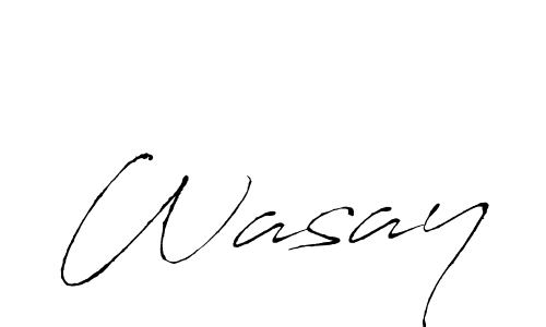 Design your own signature with our free online signature maker. With this signature software, you can create a handwritten (Antro_Vectra) signature for name Wasay. Wasay signature style 6 images and pictures png