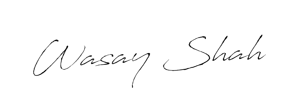 You should practise on your own different ways (Antro_Vectra) to write your name (Wasay Shah) in signature. don't let someone else do it for you. Wasay Shah signature style 6 images and pictures png