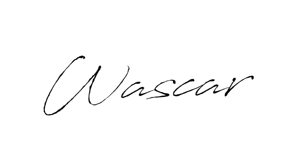 Make a beautiful signature design for name Wascar. With this signature (Antro_Vectra) style, you can create a handwritten signature for free. Wascar signature style 6 images and pictures png